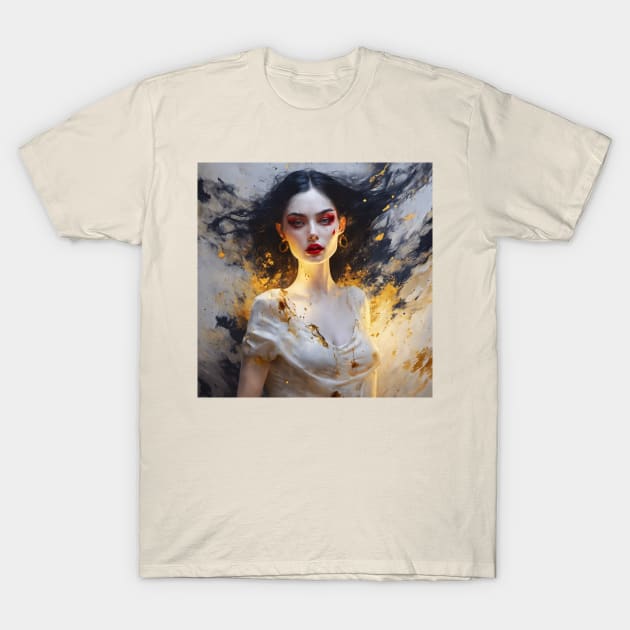 women's paintings Surrealism art watercoler T-Shirt by nonagobich